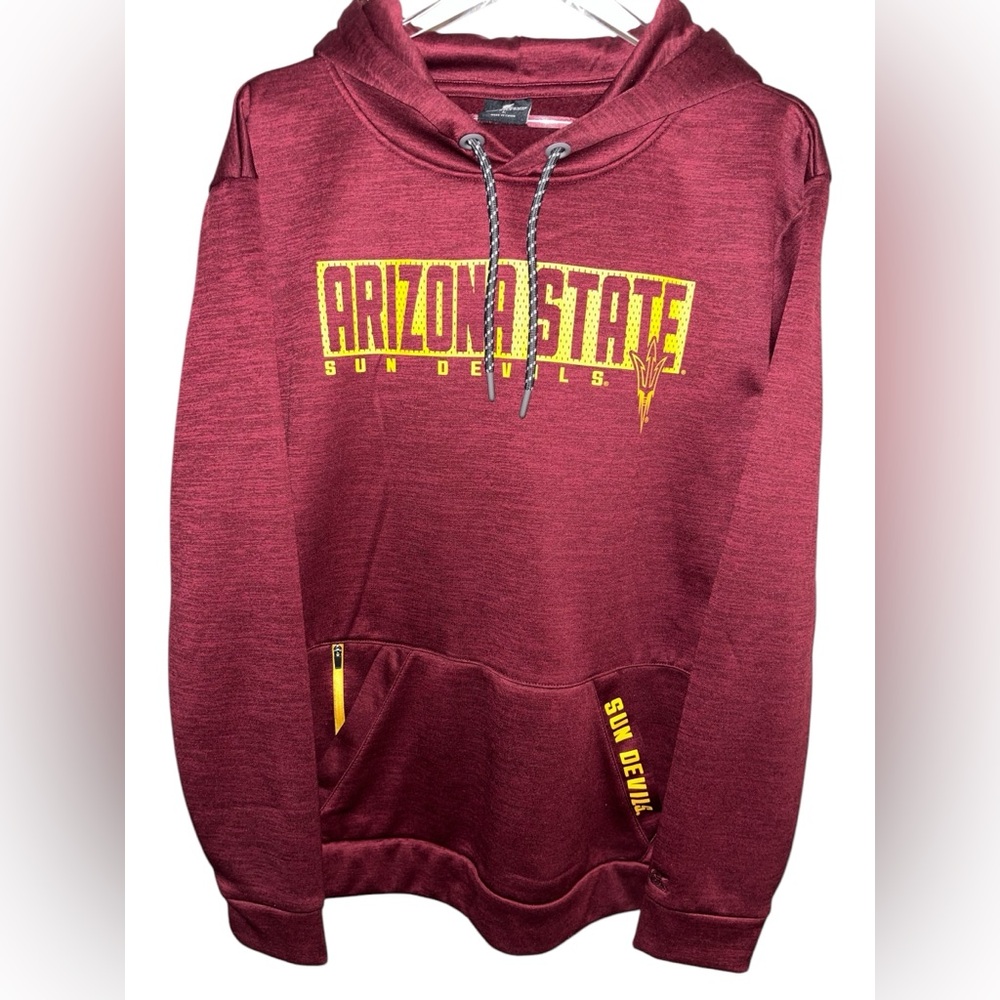 Arizona State Sun Devils Colosseum Pullover Hoodie Size Large Maroon